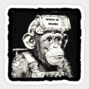 Funny Return To Monke Drawing Monkey Sticker